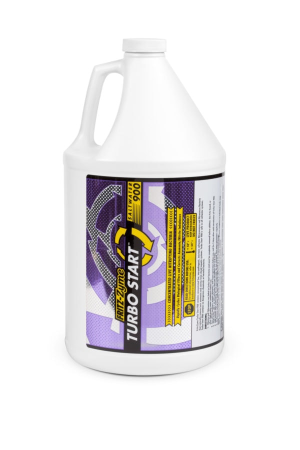 Fritz turbo start 900 live nitrifying bacteria for saltwater and reef aquariums at AlgaeBarn 1gal size