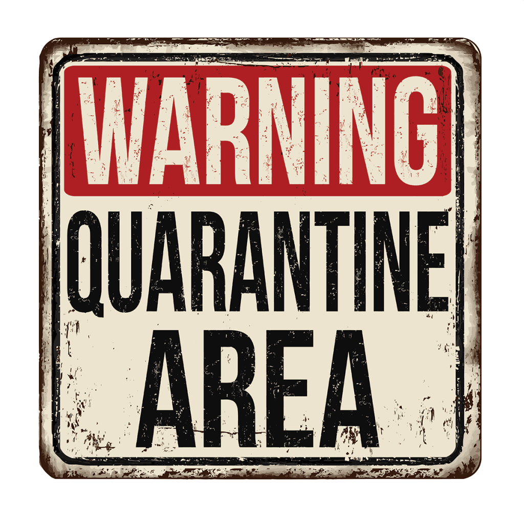 Warning - Marine Aquarium Quarantine Area
