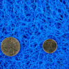 Plastic mesh with quarter and dime for scale